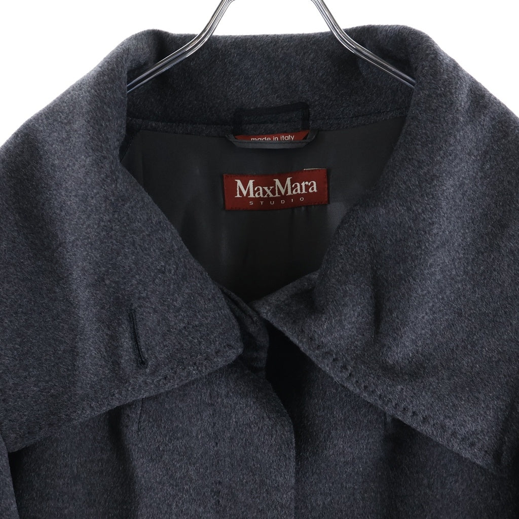 Max Mara(マックスマーラ) Studioライン スタンドネック バージンウールロングコート グレー 60861513 レディース