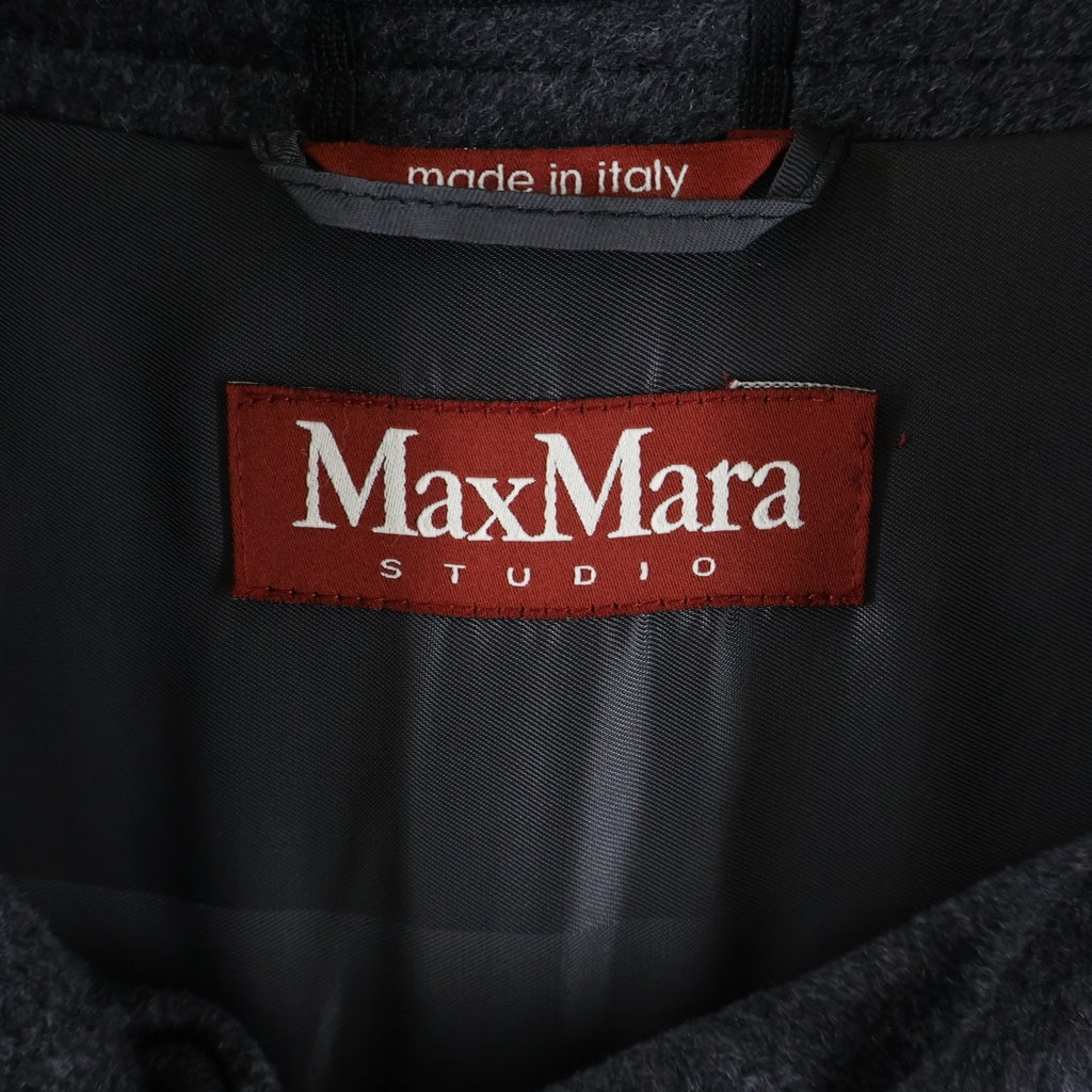 Max Mara(マックスマーラ) Studioライン スタンドネック バージンウールロングコート グレー 60861513 レディース