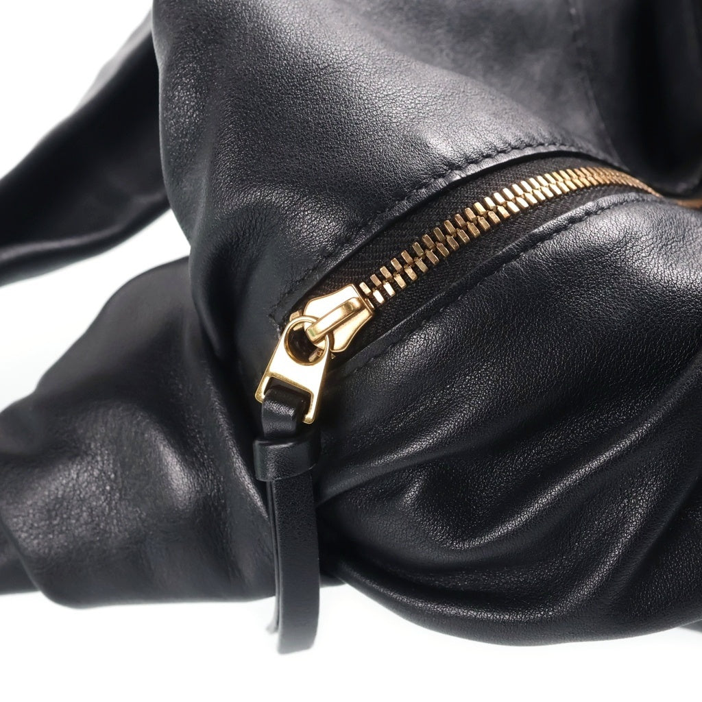 BOTTEGA VENETA(ボッテガヴェネタ) ダブルノット ハンドバッグ ブラック レザー レディース