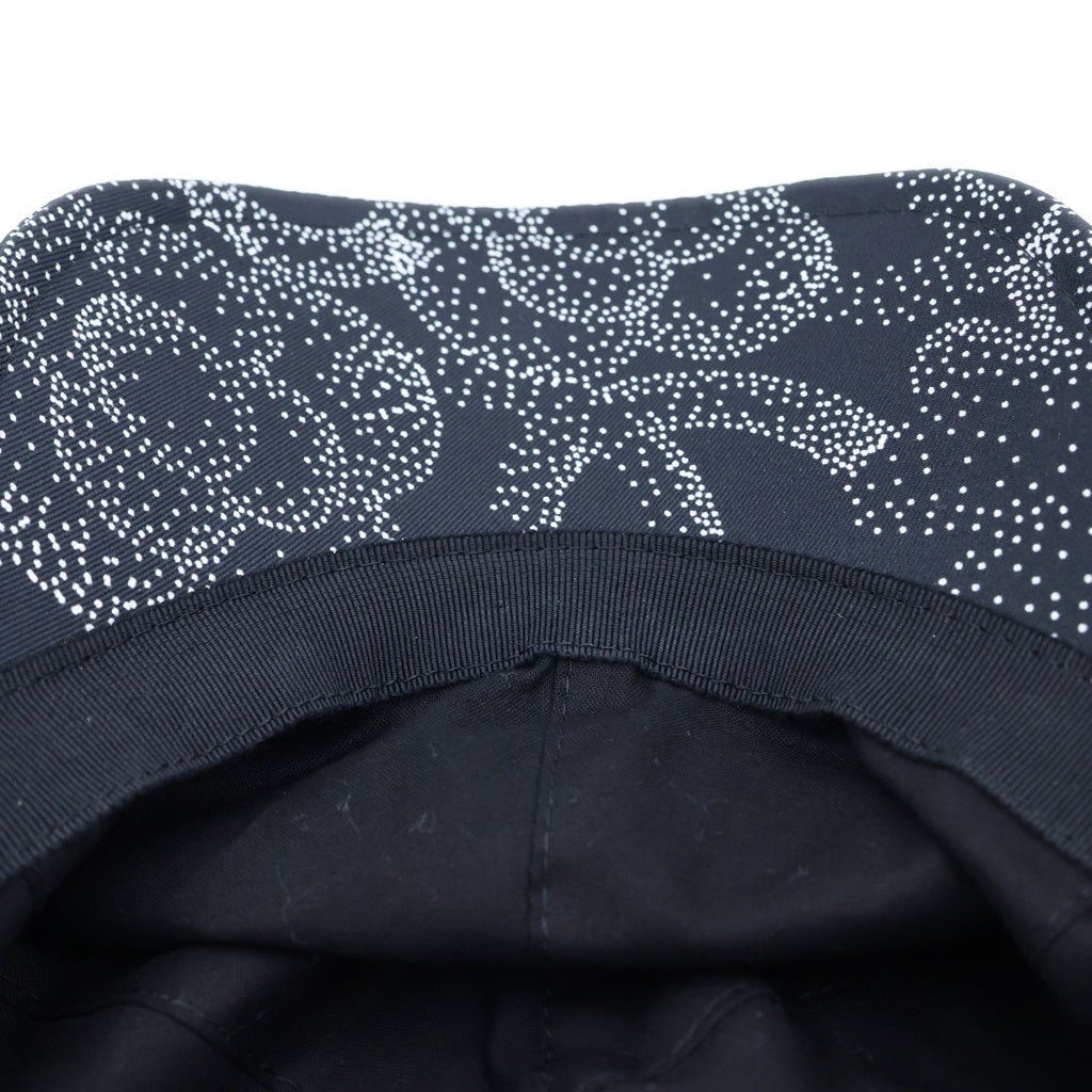 CHANEL(シャネル) Camellia baseball Cap ココマーク カメリア柄 ベースボールキャップ バックリボン ブラック レディース