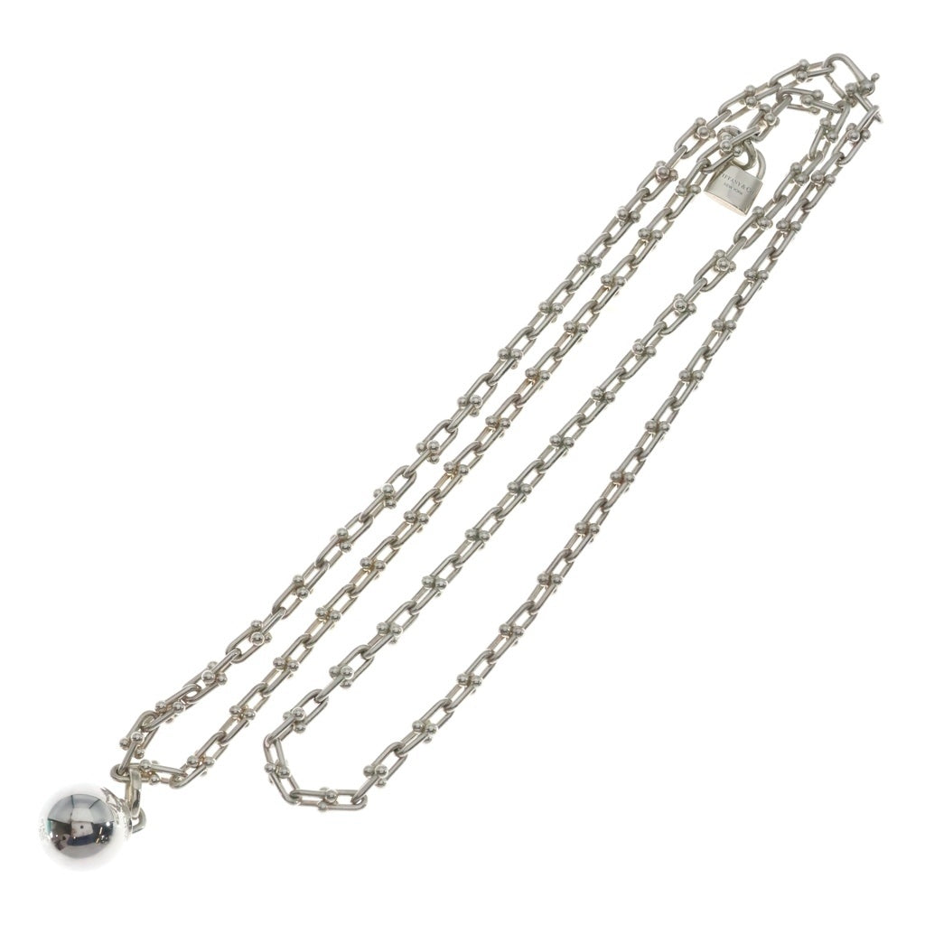 TIFFANY & Co.(ティファニー) ハードウェア ラップ ネックレス チェーン シルバー Ag925 レディース