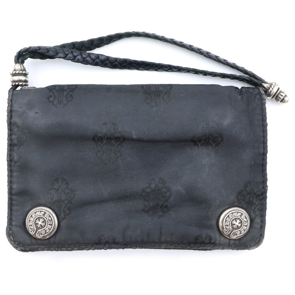 CHROME HEARTS(クロムハーツ) 2ZIPウォレット ナイロン 二つ折り財布 ブラック