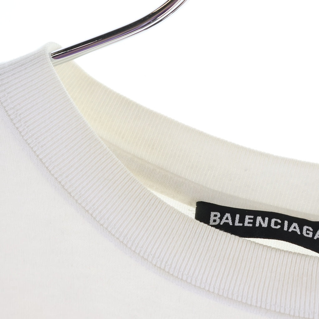 BALENCIAGA(バレンシアガ) フロントロゴプリント 半袖Tシャツ カットソー ホワイト #XS 620969