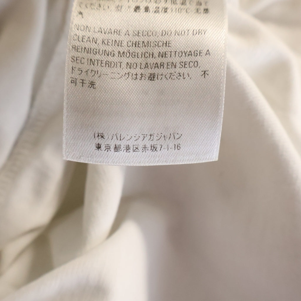 BALENCIAGA(バレンシアガ) フロントロゴプリント 半袖Tシャツ カットソー ホワイト #XS 620969