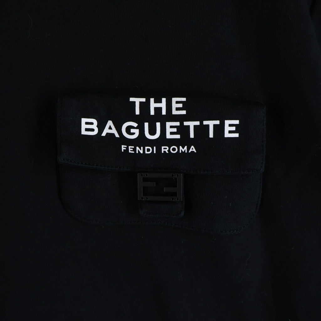 FENDI(フェンディ) FENDI MARC JACOBS THE BAGUETTE 胸ポケット半袖Tシャツ カットソー ブラック #S FY1240