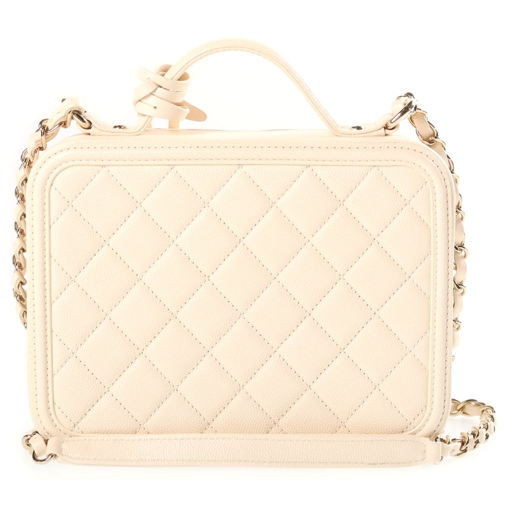 CHANEL(シャネル) CCフィリグリー 2WAYハンドバッグ ショルダーバッグ ベージュ レザー A93344 29番台 ゴールド金具 レディース