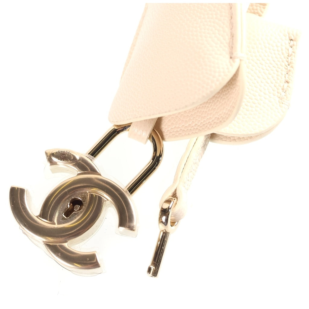 CHANEL(シャネル) CCフィリグリー 2WAYハンドバッグ ショルダーバッグ ベージュ レザー A93344 29番台 ゴールド金具 レディース