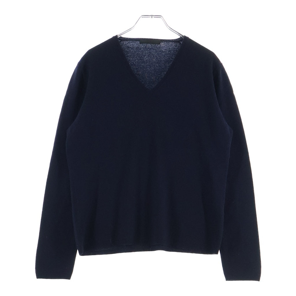 PRADA(プラダ) カシミヤ Vネックニットセーター ネイビー レディース