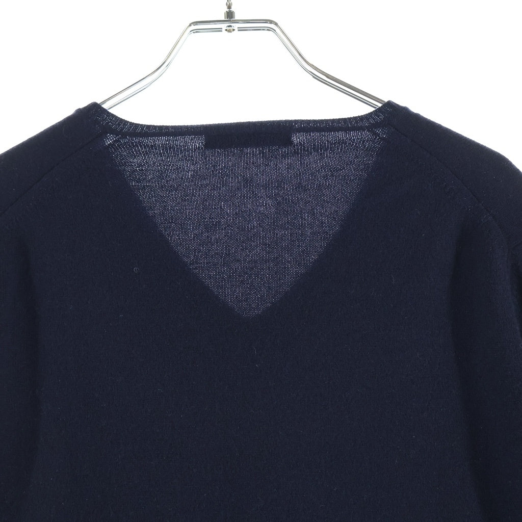 PRADA(プラダ) カシミヤ Vネックニットセーター ネイビー レディース