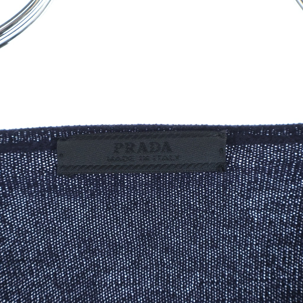 PRADA(プラダ) カシミヤ Vネックニットセーター ネイビー レディース
