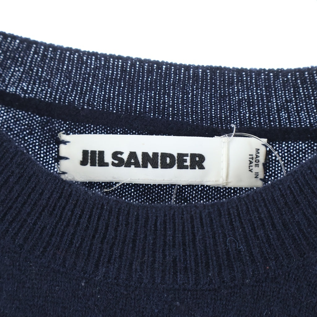 JIL SANDER(ジルサンダー) カシミヤ クルーネックニット セーター ネイビー #36 レディース