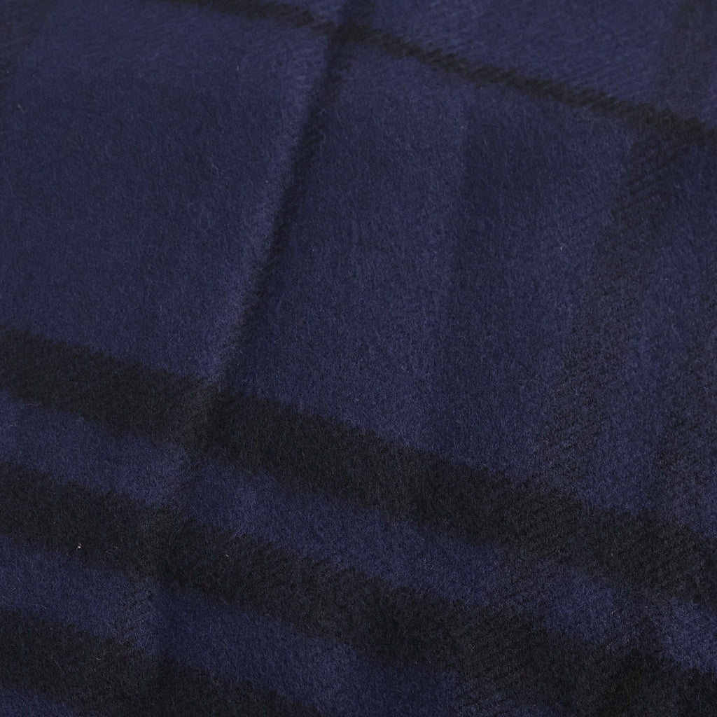 BURBERRY(バーバリー) ジャイアンツチェック フリンジマフラー ストール ネイビー 8089952
