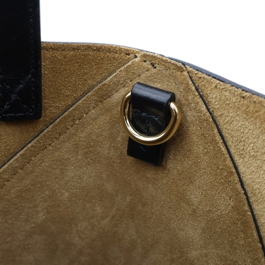 LOEWE(ロエベ) パズルフォルド トートバッグ 2way ショルダー ミニ レザー ブラック レディース