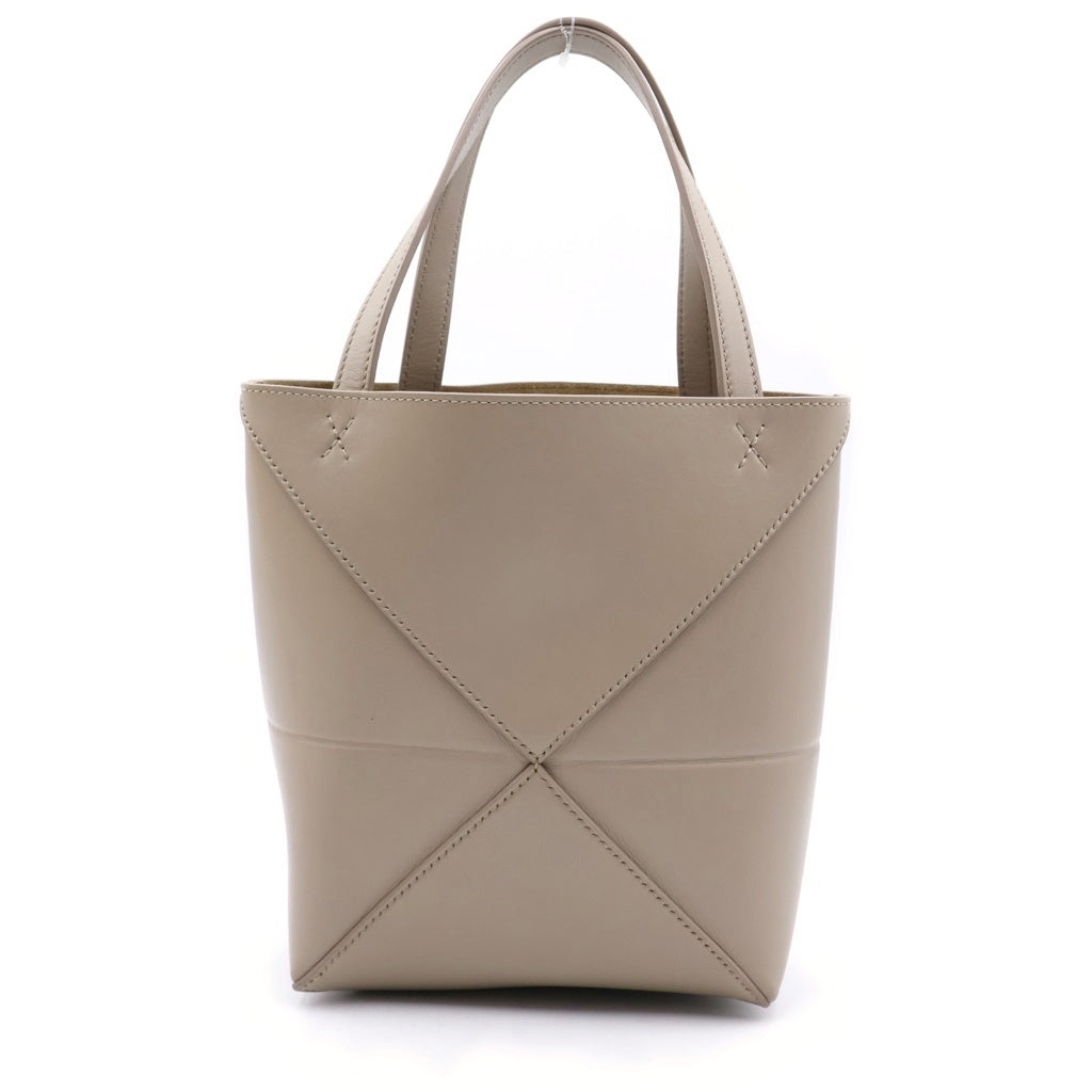 LOEWE(ロエベ) パズルフォルド トートバッグ 2way ショルダー ミニ レザー ベージュ レディース
