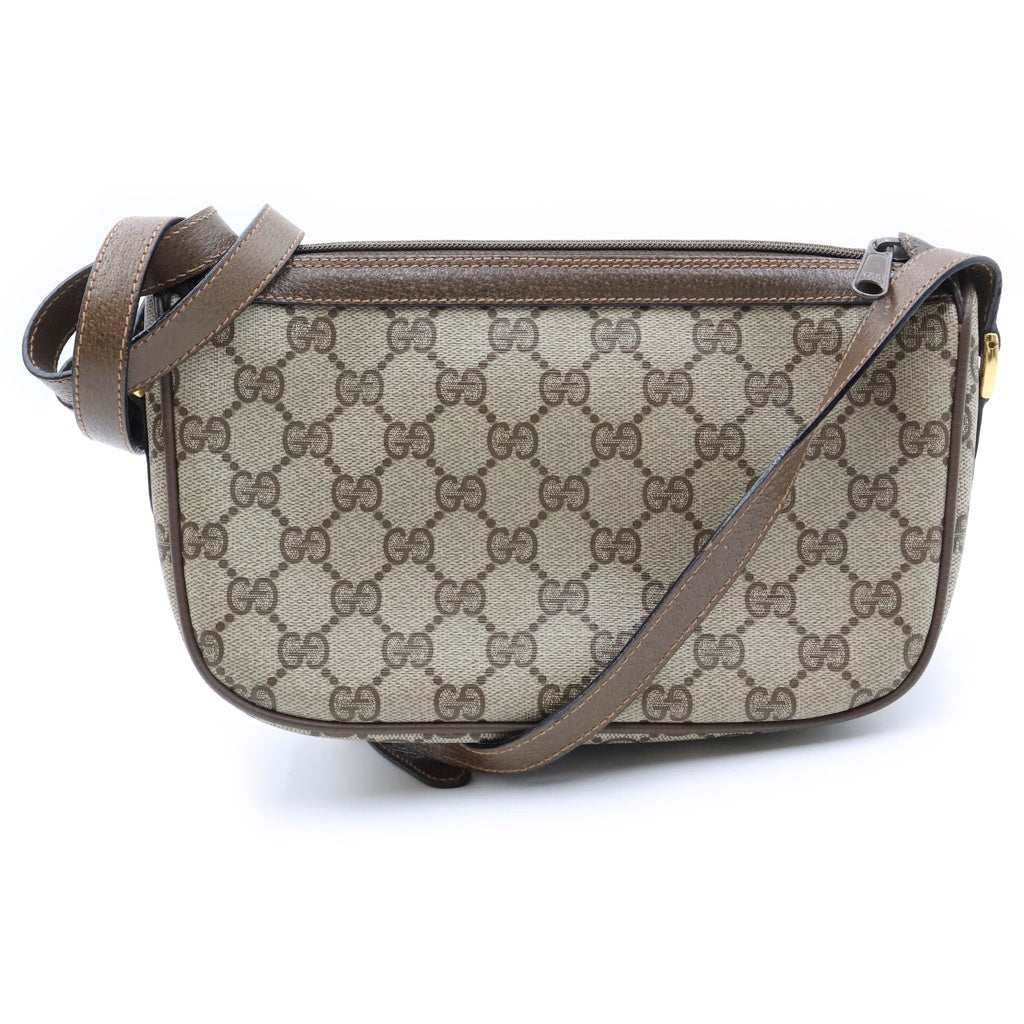 GUCCI(グッチ) オールドグッチ ショルダーバッグ シェリーライン GGスプリーム キャンバス レザー ブラウン 89 02 054 レディース