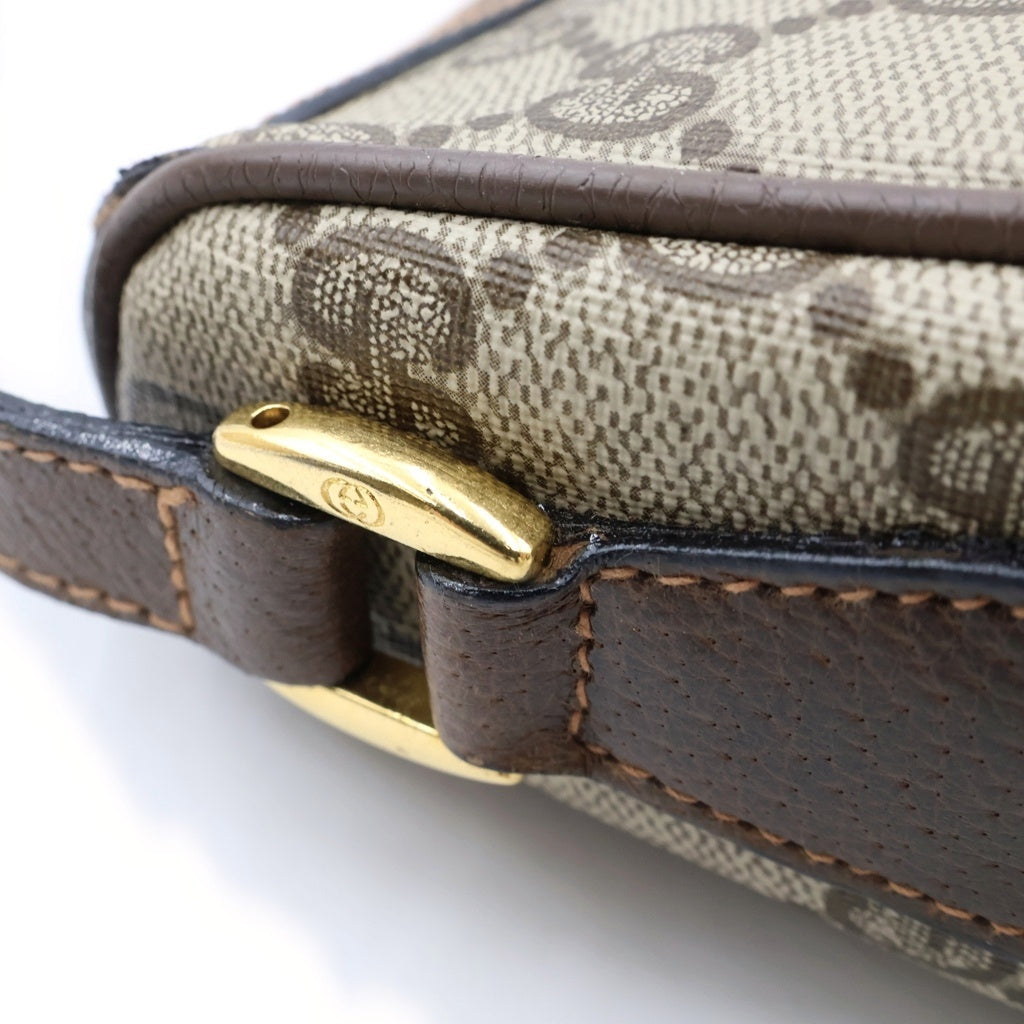 GUCCI(グッチ) オールドグッチ ショルダーバッグ シェリーライン GGスプリーム キャンバス レザー ブラウン 89 02 054 レディース