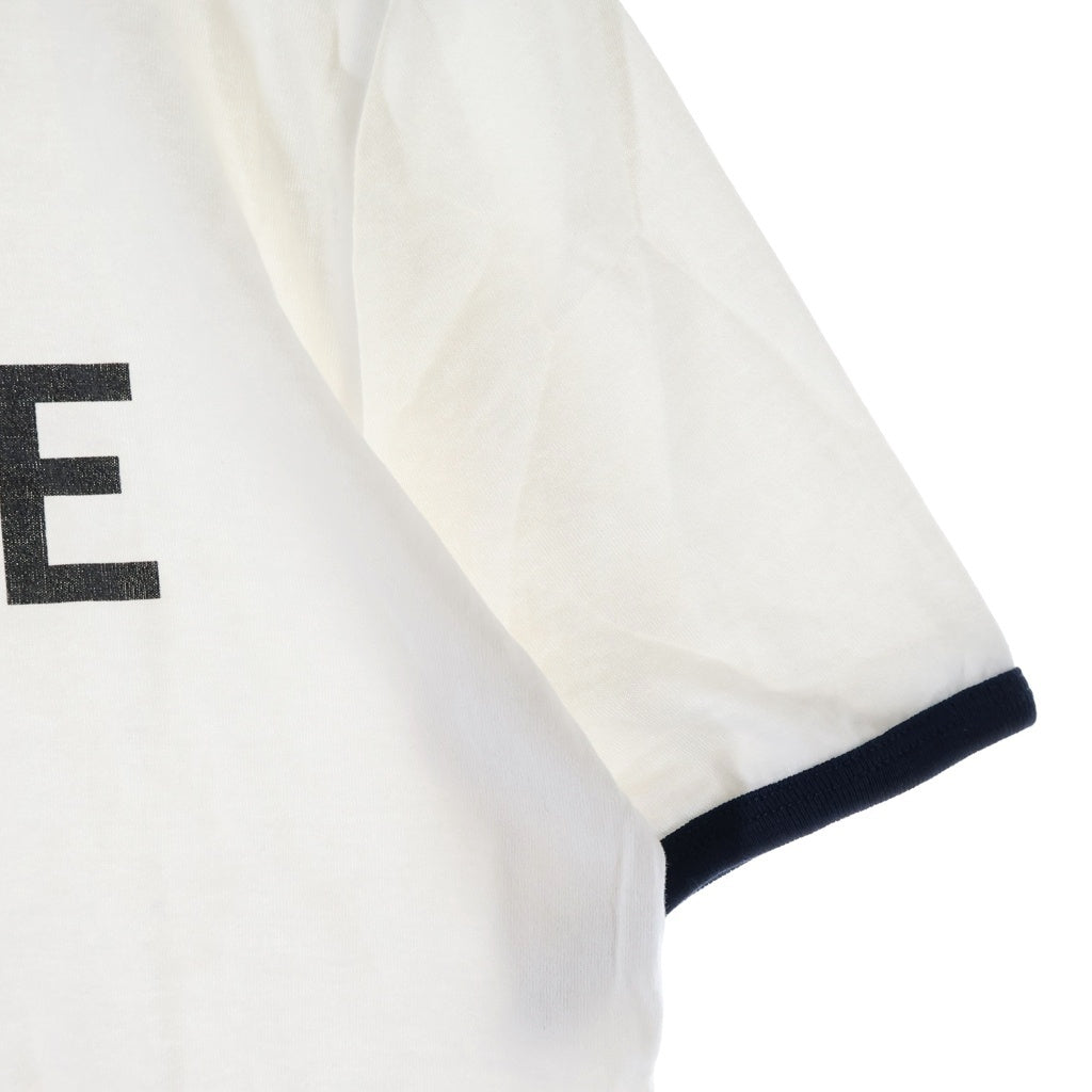 CELINE(セリーヌ) トリオンフ クラシックロゴ 半袖Tシャツ ホワイト/ブラック コットン レディース