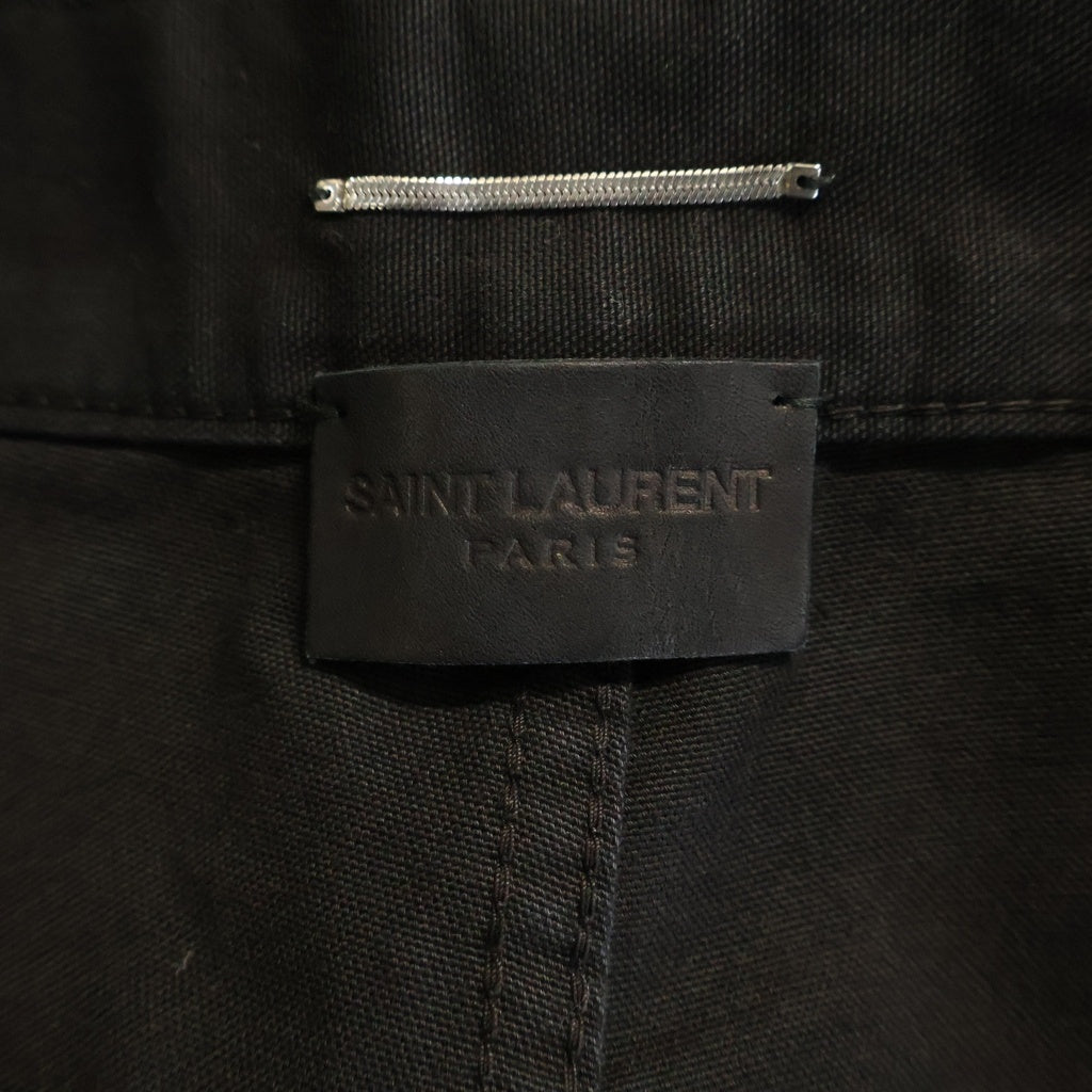 SAINT LAURENT PARIS(サンローランパリ) アイコニック ル スモーキング ローウエスト トラウザー タキシードパンツ ブラック 4607849