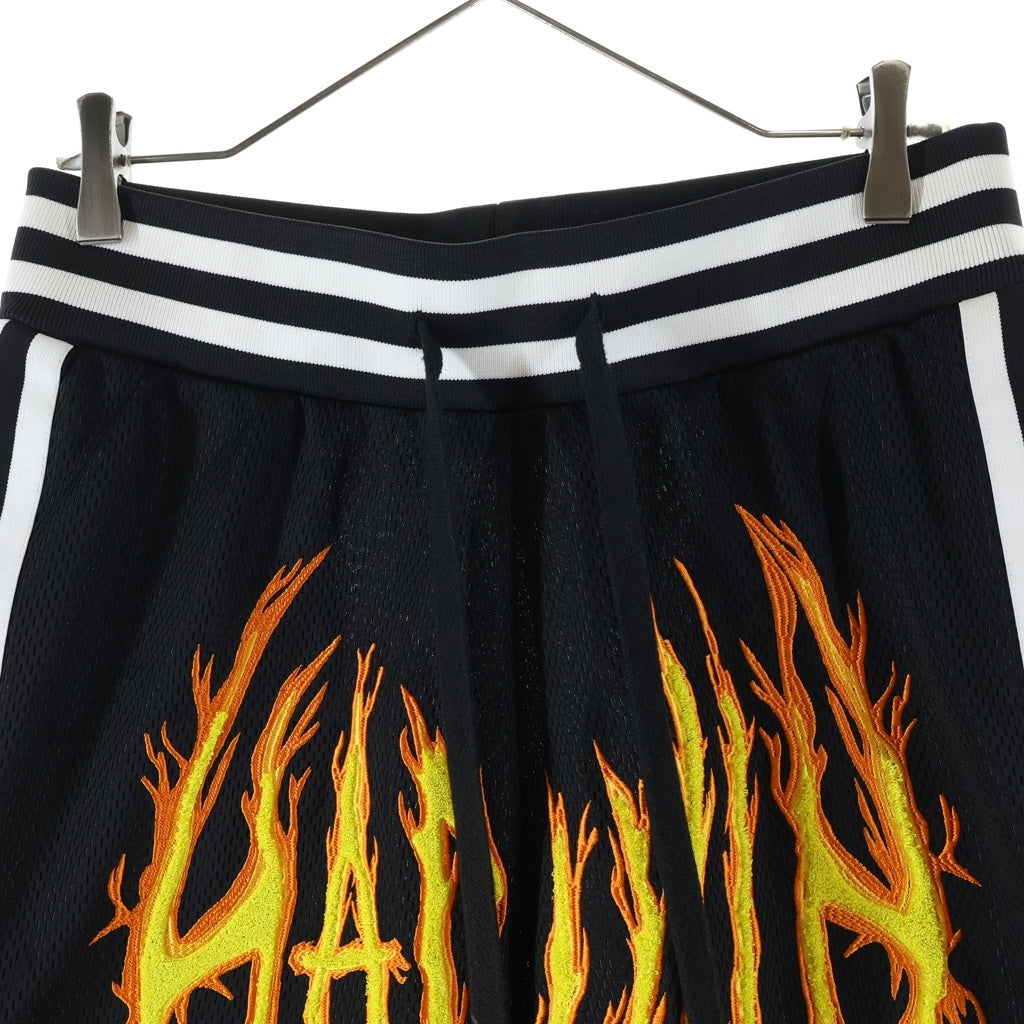 Haculla(ハキュラ) バスケットボール ショーツ ハーブパンツ フレイムパッチ ブラック ポリエステル