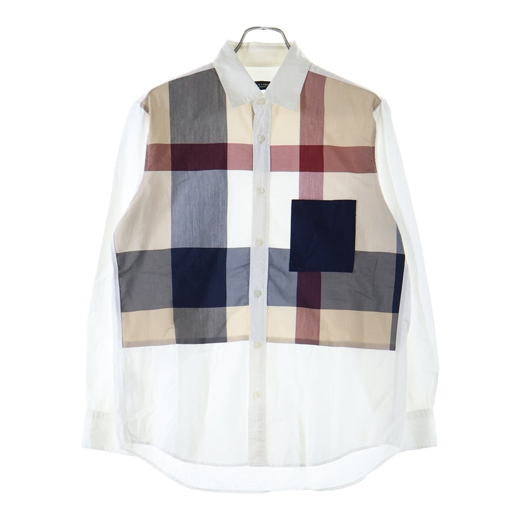 BLACK LABEL CRESTBRIDGE(ブラックレーベルクレストブリッジ) チェック柄 長袖シャツ ホワイト 51M05-605-02