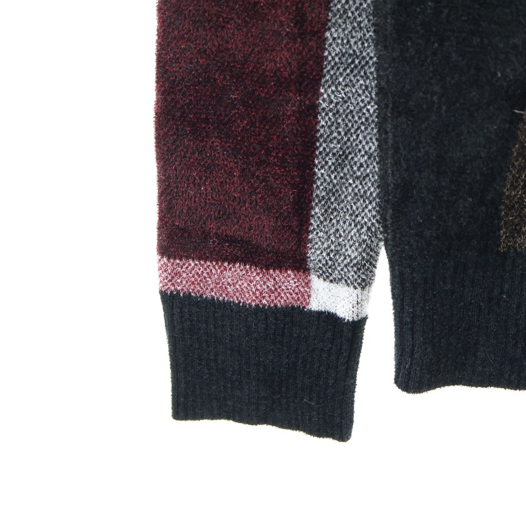 BLACK LABEL CRESTBRIDGE(ブラックレーベルクレストブリッジ) ニット 長袖 チェック ブラック/レッド