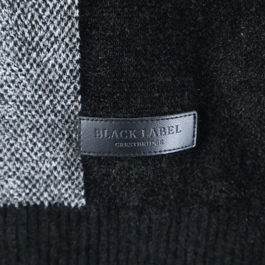 BLACK LABEL CRESTBRIDGE(ブラックレーベルクレストブリッジ) ニット 長袖 チェック ブラック/レッド