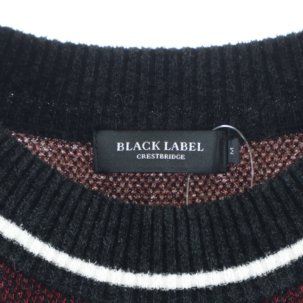 BLACK LABEL CRESTBRIDGE(ブラックレーベルクレストブリッジ) ニット 長袖 チェック ブラック/レッド