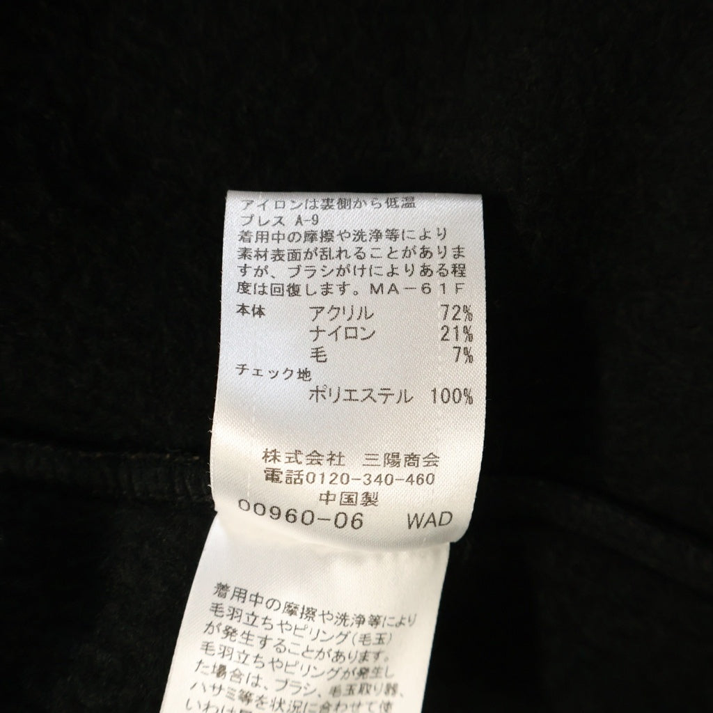 BLACK LABEL CRESTBRIDGE(ブラックレーベルクレストブリッジ) フリース カーディガン ジャケット ブラック アクリル/ナイロン 51P66-466-09