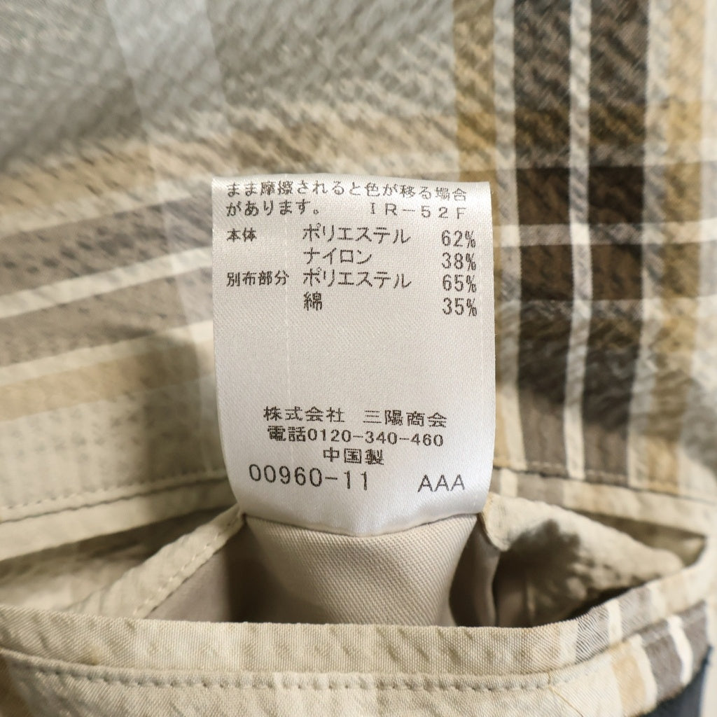 BLACK LABEL CRESTBRIDGE(ブラックレーベルクレストブリッジ) チェック柄 シャツ ジャケット グレー ポリエスエル