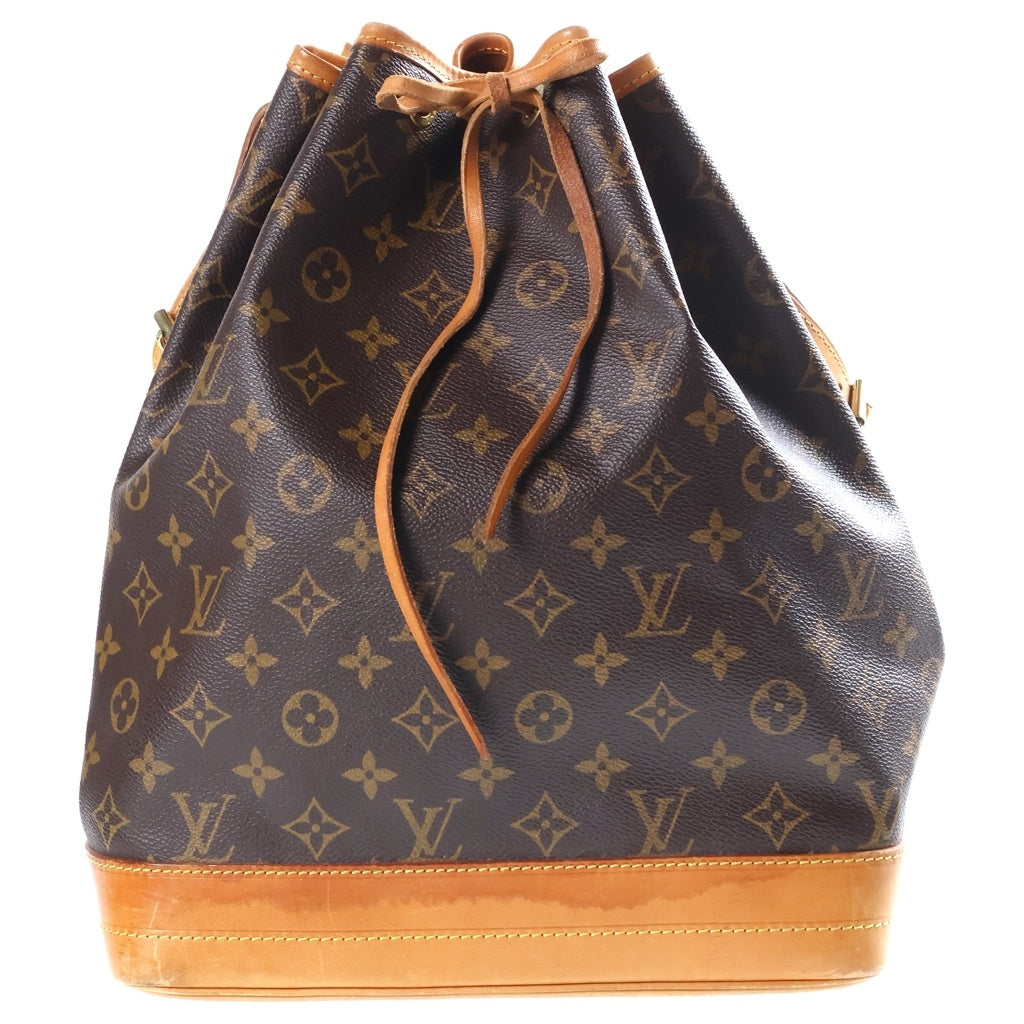 LOUIS VUITTON(ルイヴィトン) モノグラム ノエ ショルダーバッグ ブラウン レザー×PVC M42224 ゴールド金具 レディース