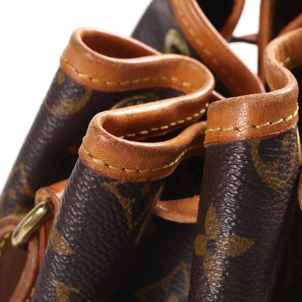 LOUIS VUITTON(ルイヴィトン) モノグラム ノエ ショルダーバッグ ブラウン レザー×PVC M42224 ゴールド金具 レディース