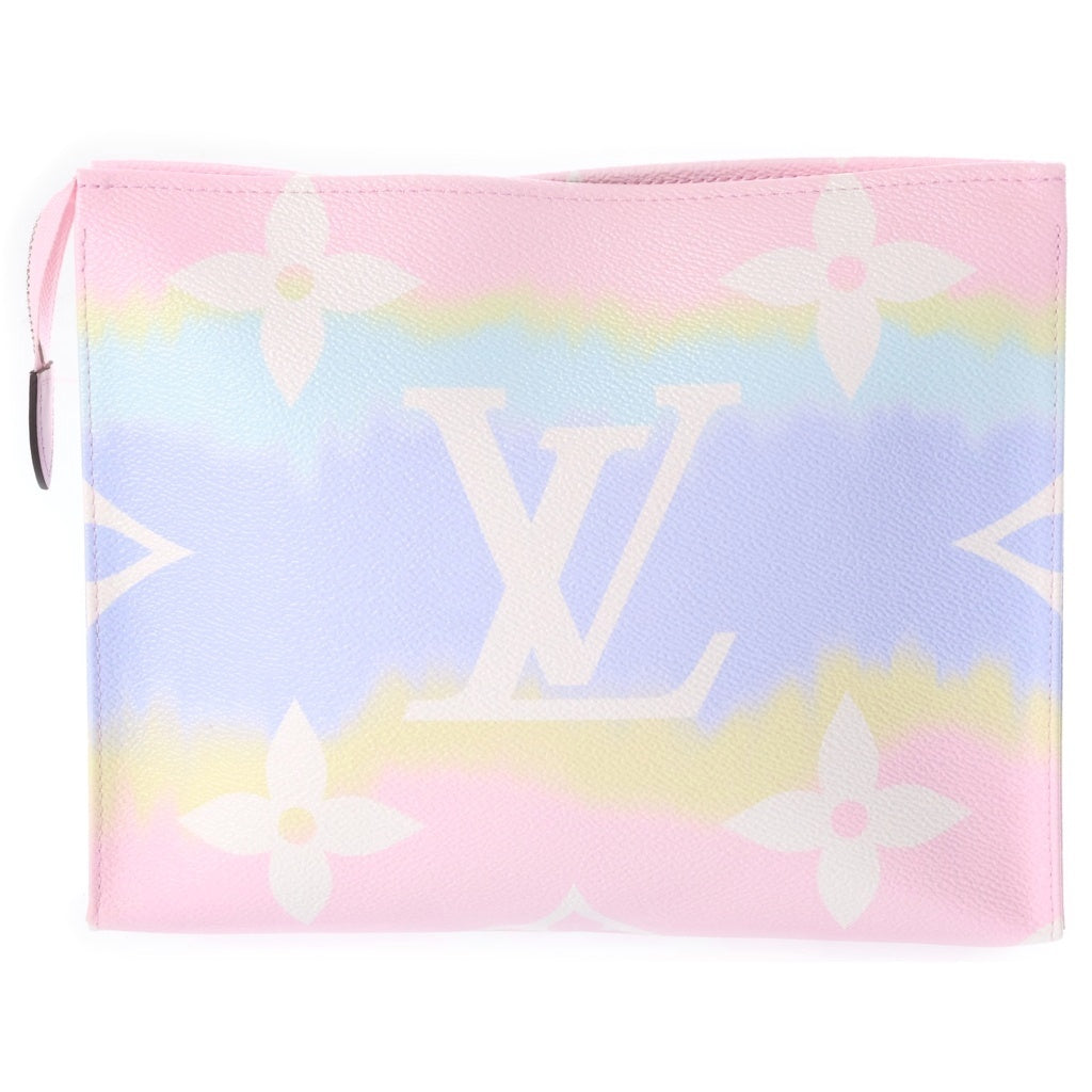 LOUIS VUITTON(ルイヴィトン) LVエスカル ポッシュトワレ26 セカンドバッグ クラッチバッグ マルチカラー パステルカラー レザー M69137 シルバー金具 レディース