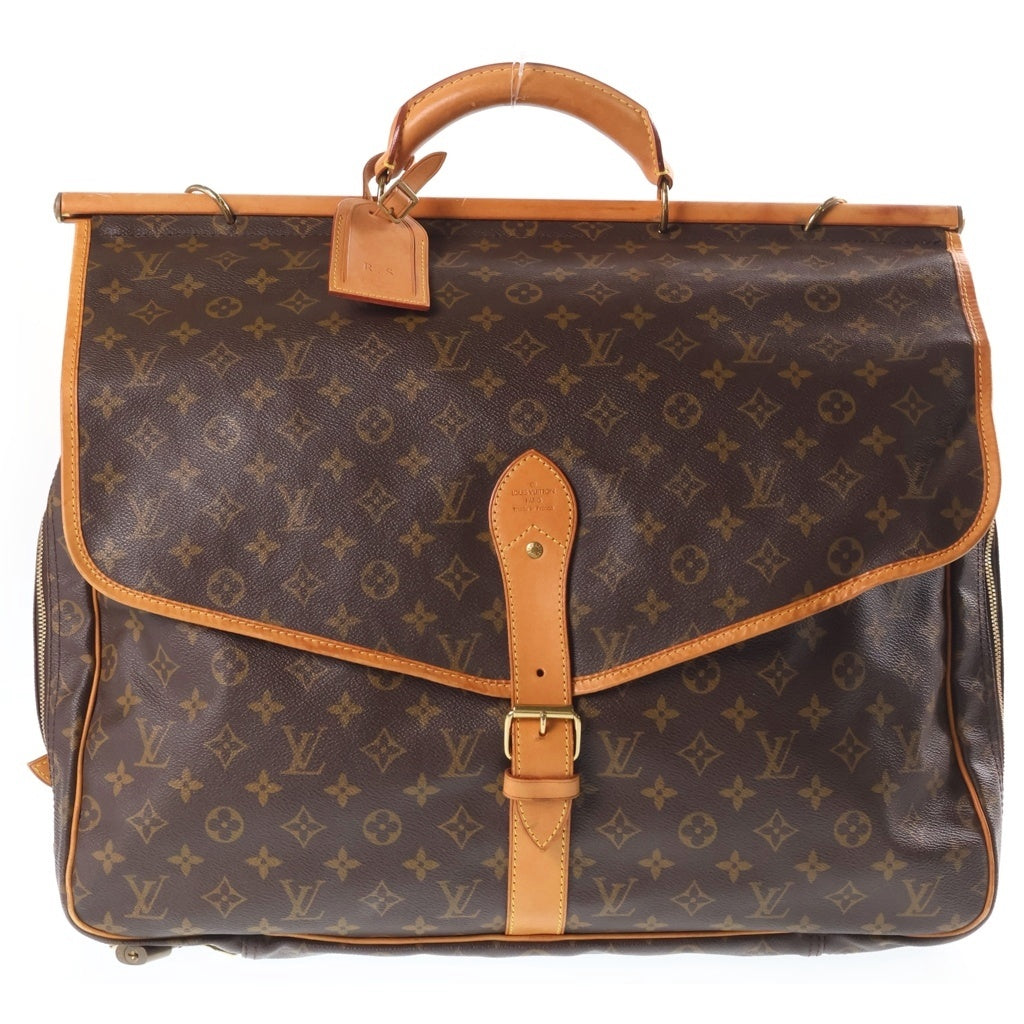 LOUIS VUITTON(ルイヴィトン) モノグラム サックシャス 2WAYハンドバッグ ショルダーバッグ トラベルバッグ ブラウン レザー×PVC M41140 ゴールド金具 レディース