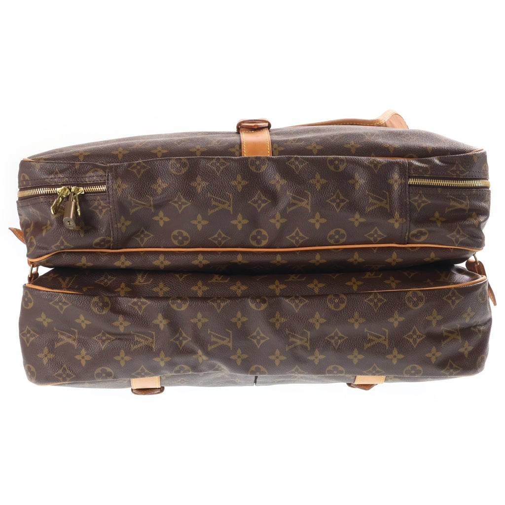 LOUIS VUITTON(ルイヴィトン) モノグラム サックシャス 2WAYハンドバッグ ショルダーバッグ トラベルバッグ ブラウン レザー×PVC M41140 ゴールド金具 レディース