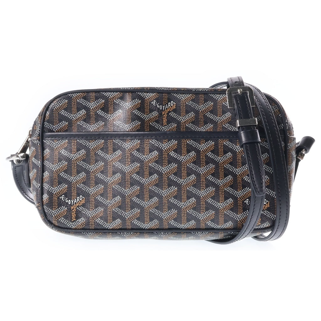 GOYARD(ゴヤール) カップヴェールPM ショルダーバッグ ブラック PVC×レザー シルバー金具 レディース