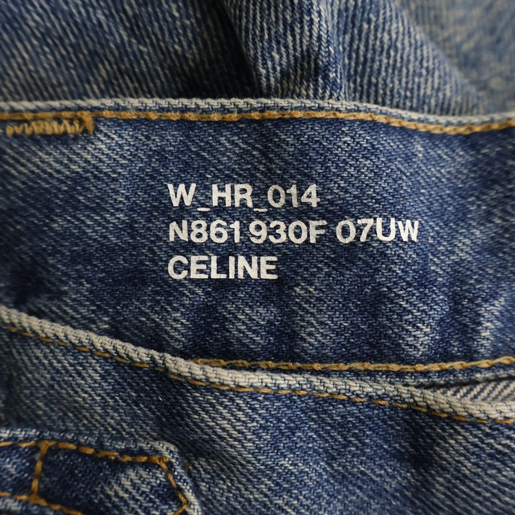 CELINE(セリーヌ) トリオンフ金具 ストレートデニムパンツ ジーンズ インディゴブルー N861930F レディース
