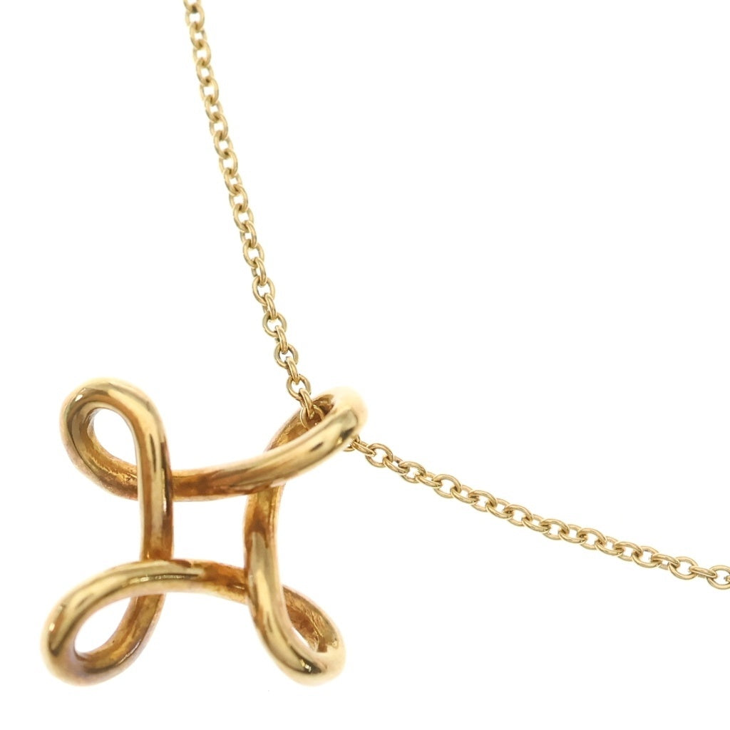 TIFFANY & Co.(ティファニー) インフィニティ クロス ネックレス Au750 K18 イエローゴールド レディース