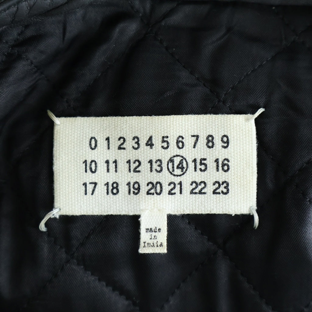 Maison Margiela(メゾンマルジェラ) 16AW 5ZIP LEATHRE RIDERS JACKET 八の字 レザー シングル ライダース ジャケット ブラック S50AM0268 SX9858