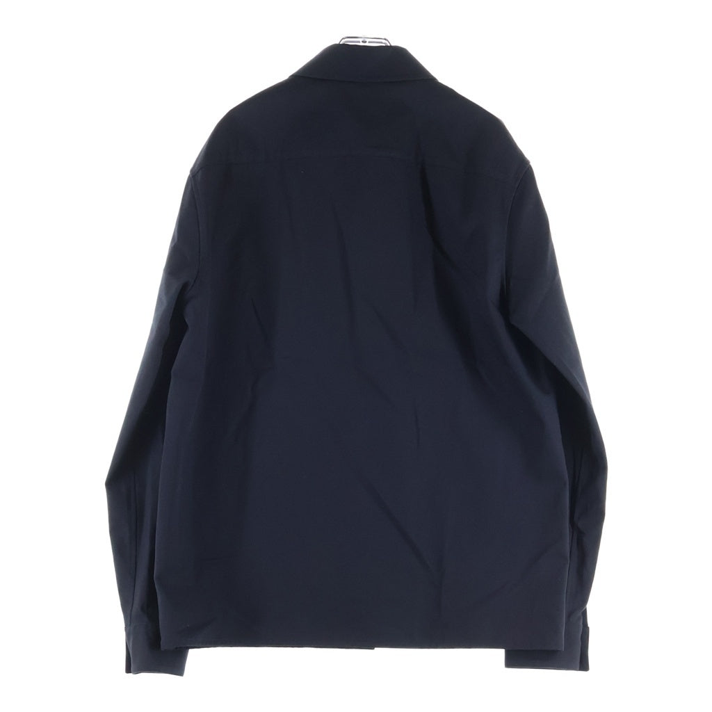 Christian Dior(クリスチャンディオール) 25SS CDエンブロイダリー ジップアップ シャツ ジャケット コットンギャバジン ブラック 513C542A6472