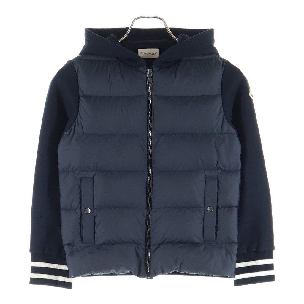 MONCLER(モンクレール) Felpa Zippata Con Cappuccio ジップアップ パーカー ダウン切替 キッズ ブラック J29548G0000