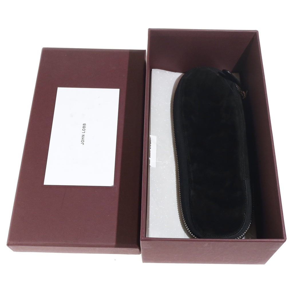 JOHN LOBB(ジョンロブ) Knighton ナイトン カシミヤスエード スリッパ ルームシューズ ブラック 0117