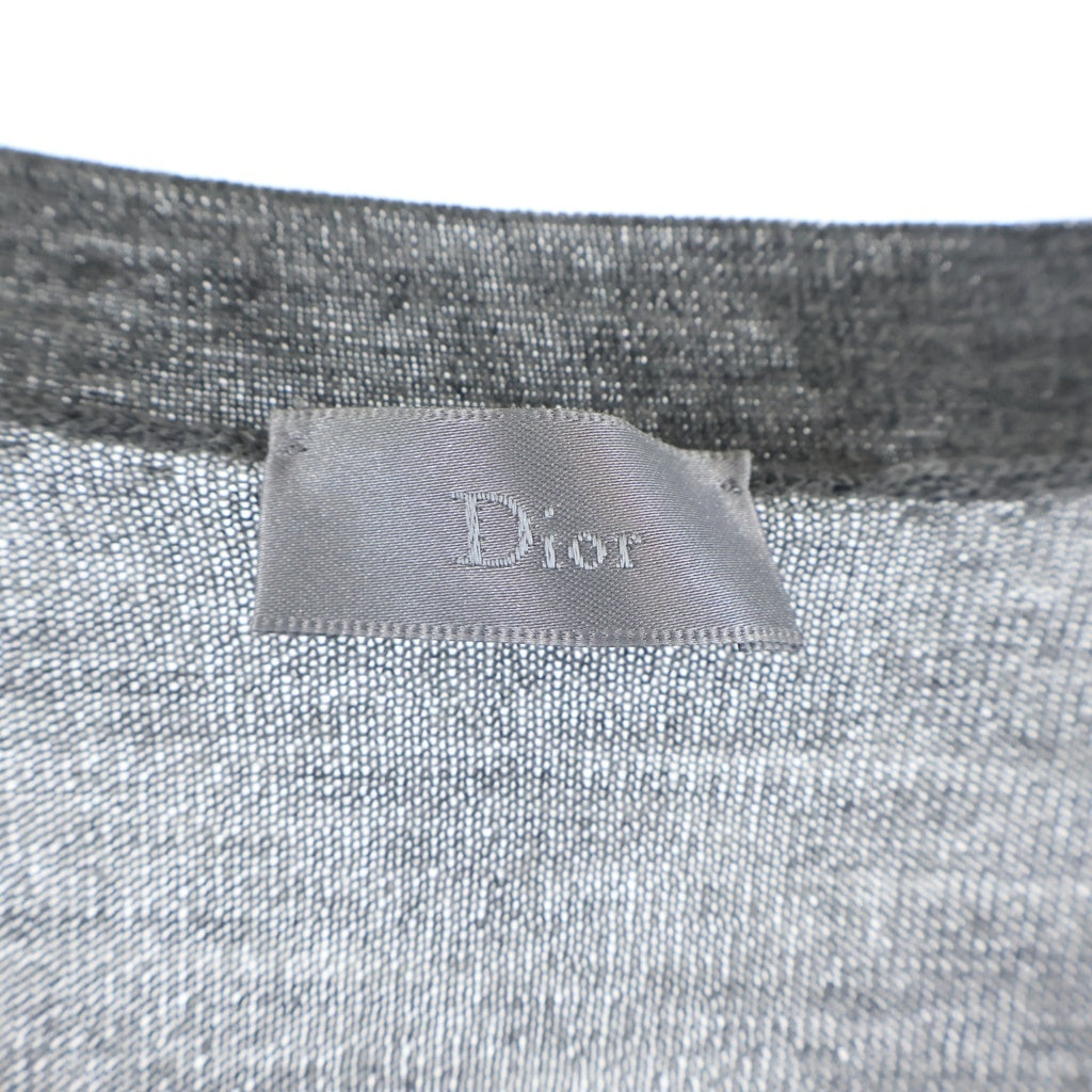 Dior HOMME(ディオールオム) Bee刺繍 ニットカーディガン ウール グレー 003M201BT532