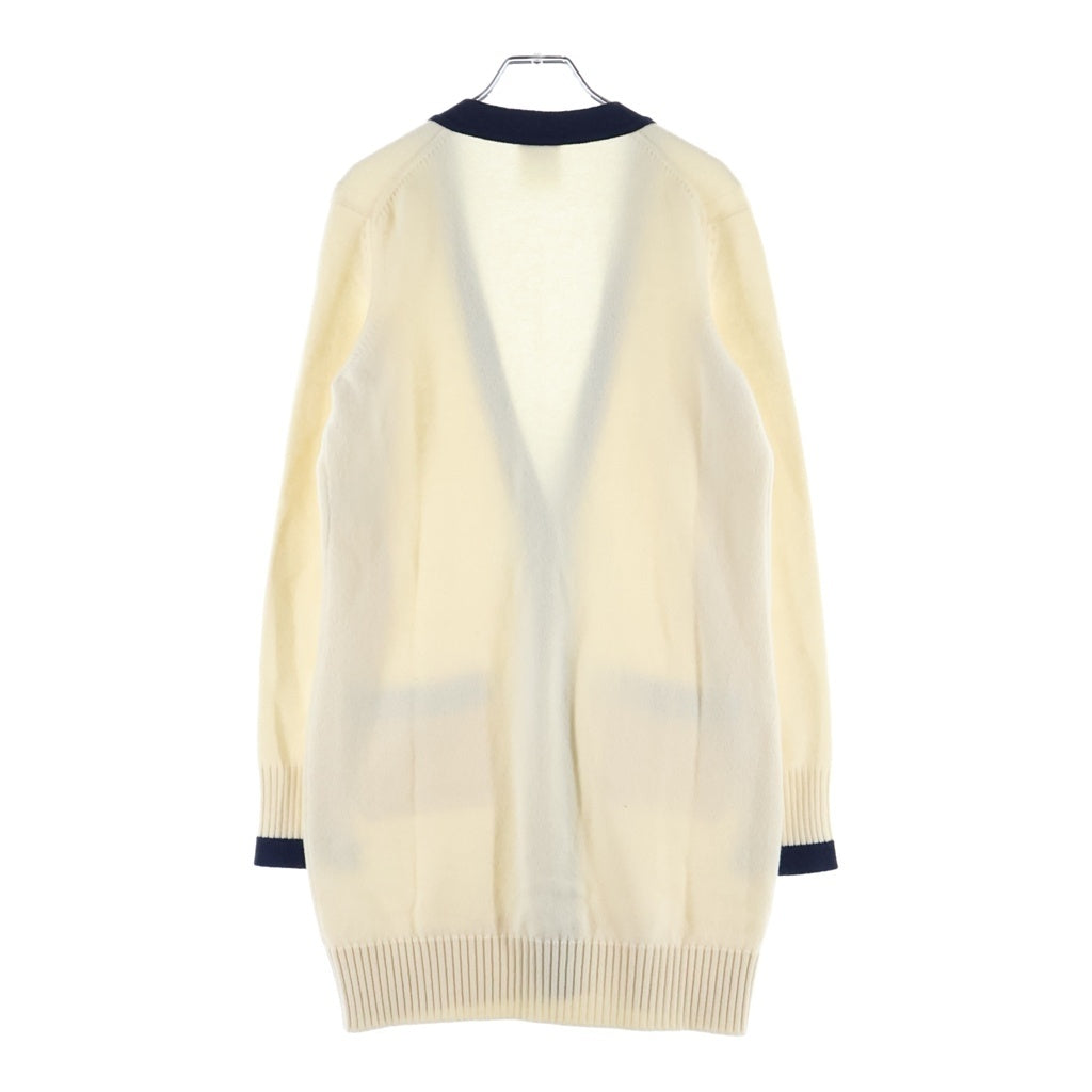 CHANEL(シャネル) ココマーク ボタン ロング カーディガン カシミヤ アイボリー/ネイビー P47655K06091 レディース