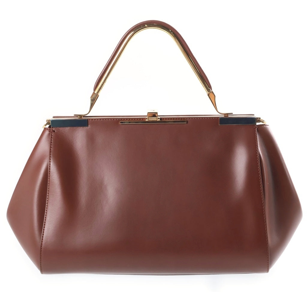 ZANCHETTI(ザンチェッティ) アムレット ハンドバッグ 2way ショルダー レザー ブラウン レディース
