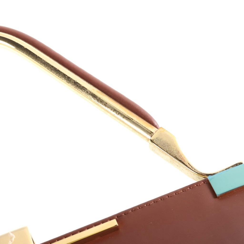 ZANCHETTI(ザンチェッティ) アムレット ハンドバッグ 2way ショルダー レザー ブラウン レディース