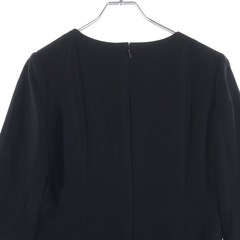 Chloe(クロエ) FORMALライン 7分袖 ロングワンピース ドレス ブラック レディース