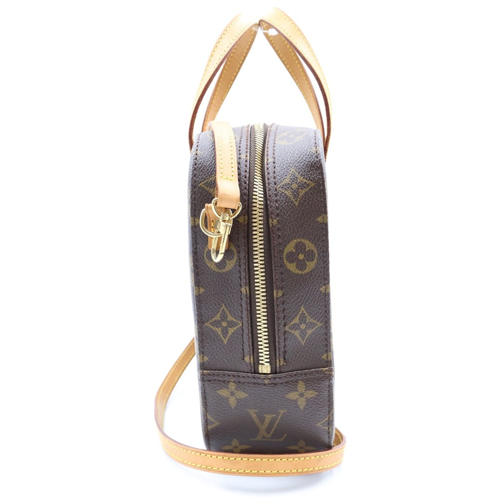 LOUIS VUITTON(ルイヴィトン) モノグラム スポンティーニ ショルダーバッグ ブラウン レザー×PVC M47500 ゴールド金具 レディース