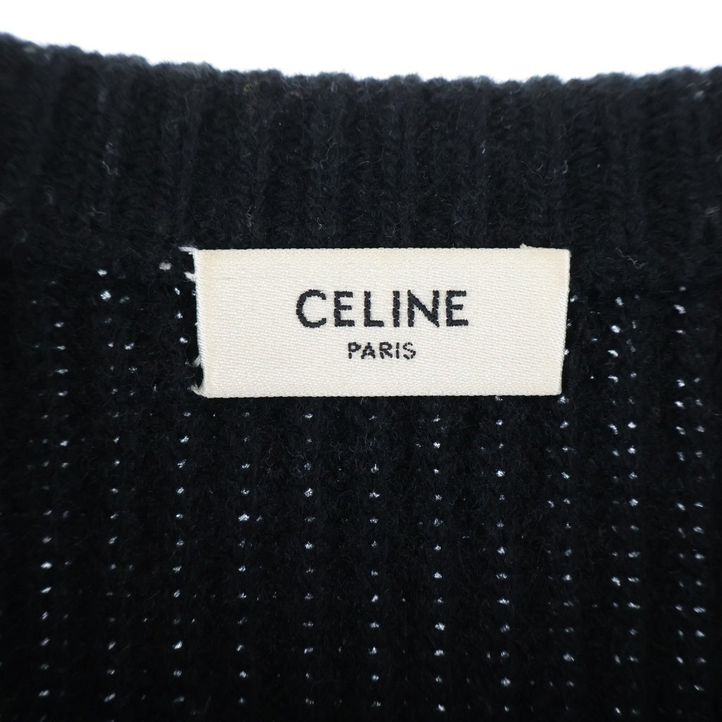 CELINE(セリーヌ) ロゴ刺繍 オーバーサイズ ニット セーター ブラック 2A19R423