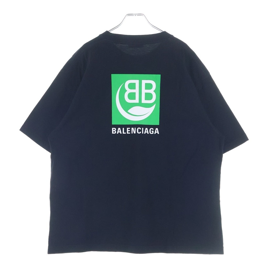 BALENCIAGA(バレンシアガ) 20SS BB ロゴプリント オーバーサイズ半袖Tシャツ カットソー ブラック 594579 THV63