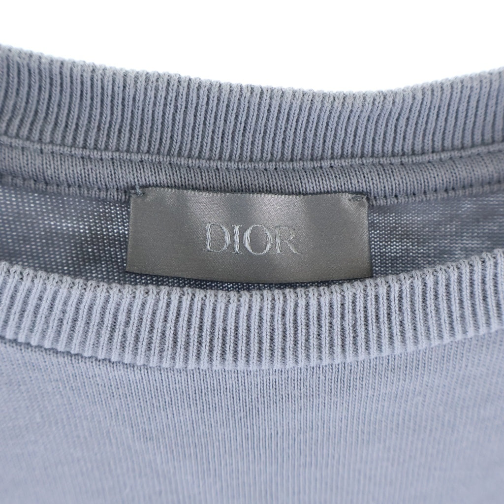 DIOR(ディオール) ×Daniel Arsham 20SS ダニエルアーシャム ロゴプリント 半袖Tシャツ カットソー ブルーグレー 023J615B0554